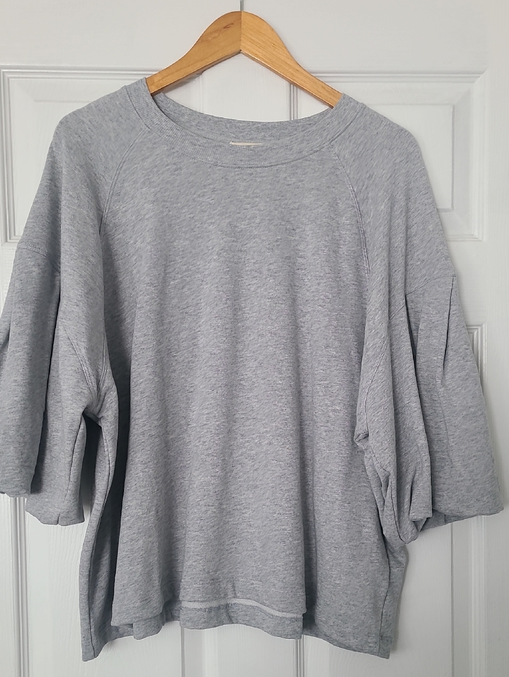 Madewell Gray Women’s 3/4 Bubble Sleeve Sweatshirt, XXL